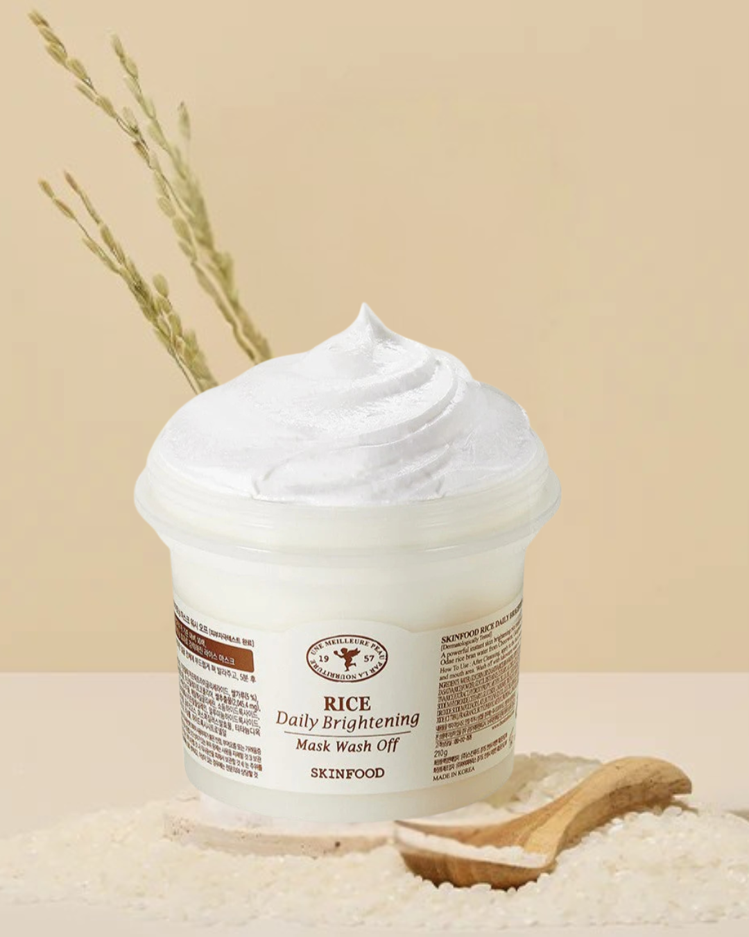 Skinfood Rice Brightening Mask 210g – Masque coréen illuminateur au riz