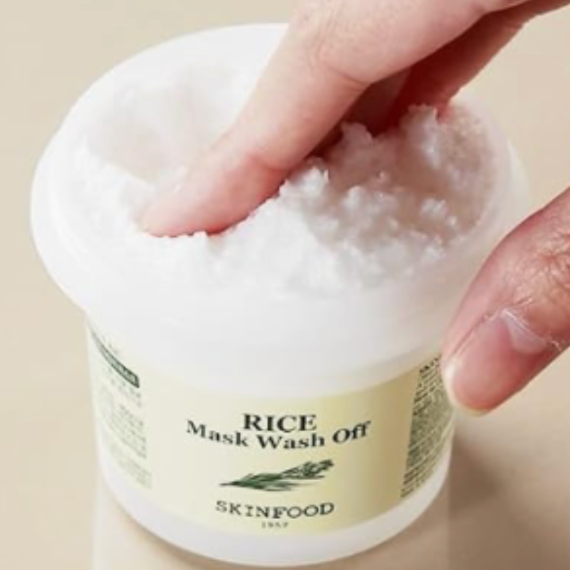 Skinfood Rice Mask Wash Off 120g – Masque visage coréen éclat au riz
