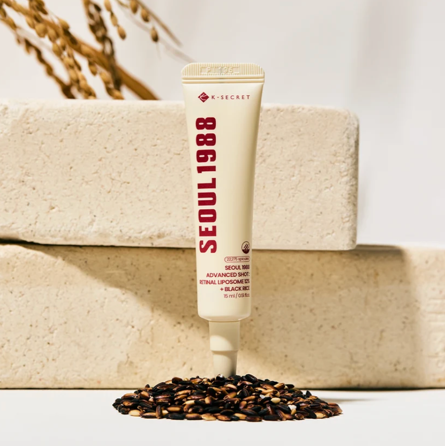KSECRET – SEOUL 1988 Advanced Shot Retinal Liposome 12% + Black Rice – Soin anti-âge intensif au rétinal et riz noir – 15 ml