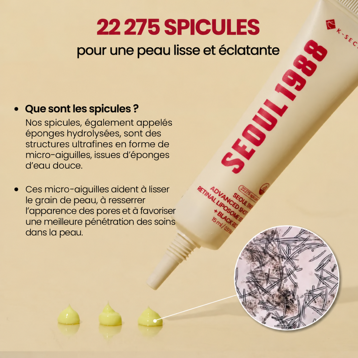 KSECRET – SEOUL 1988 Advanced Shot Retinal Liposome 12% + Black Rice – Soin anti-âge intensif au rétinal et riz noir – 15 ml