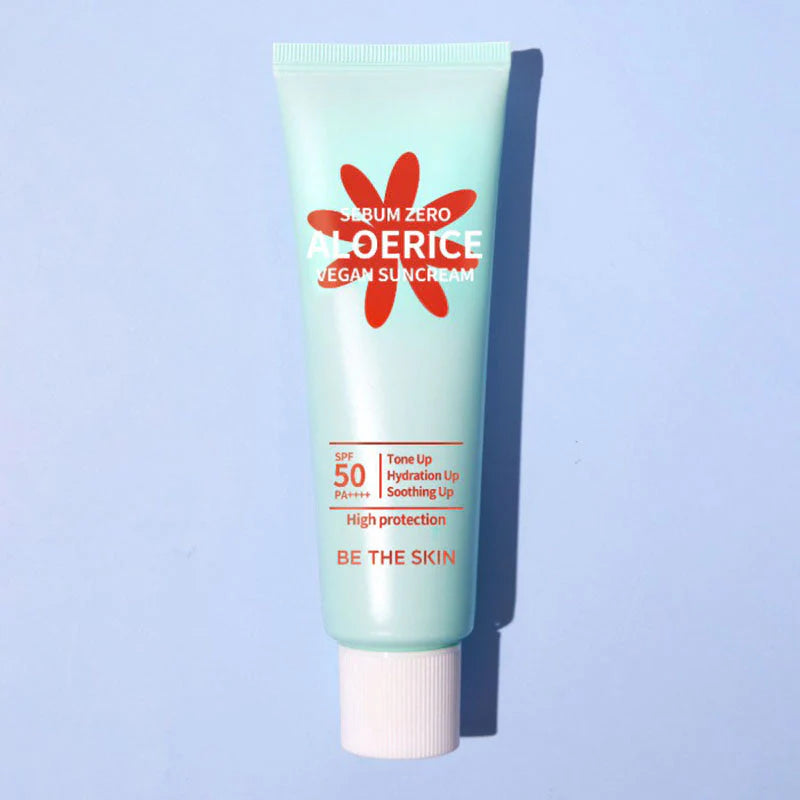 Be The Skin Aloe Rice Sunscreen SPF50 – Crème solaire hydratante au riz