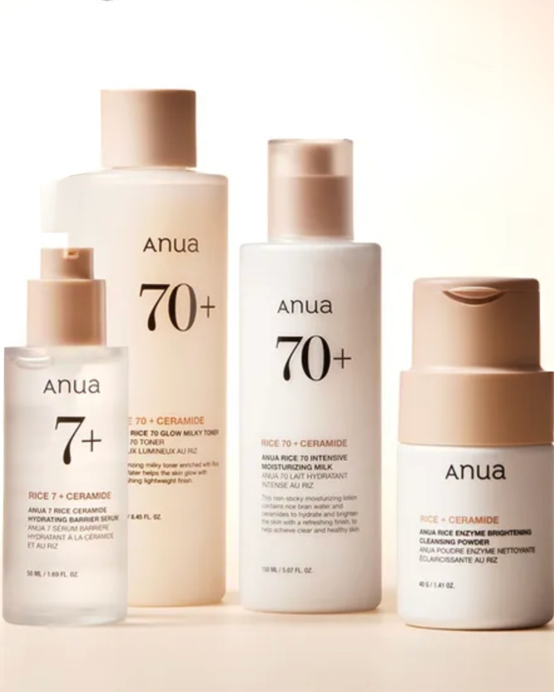 Mannequin tenant un produit Anua au riz