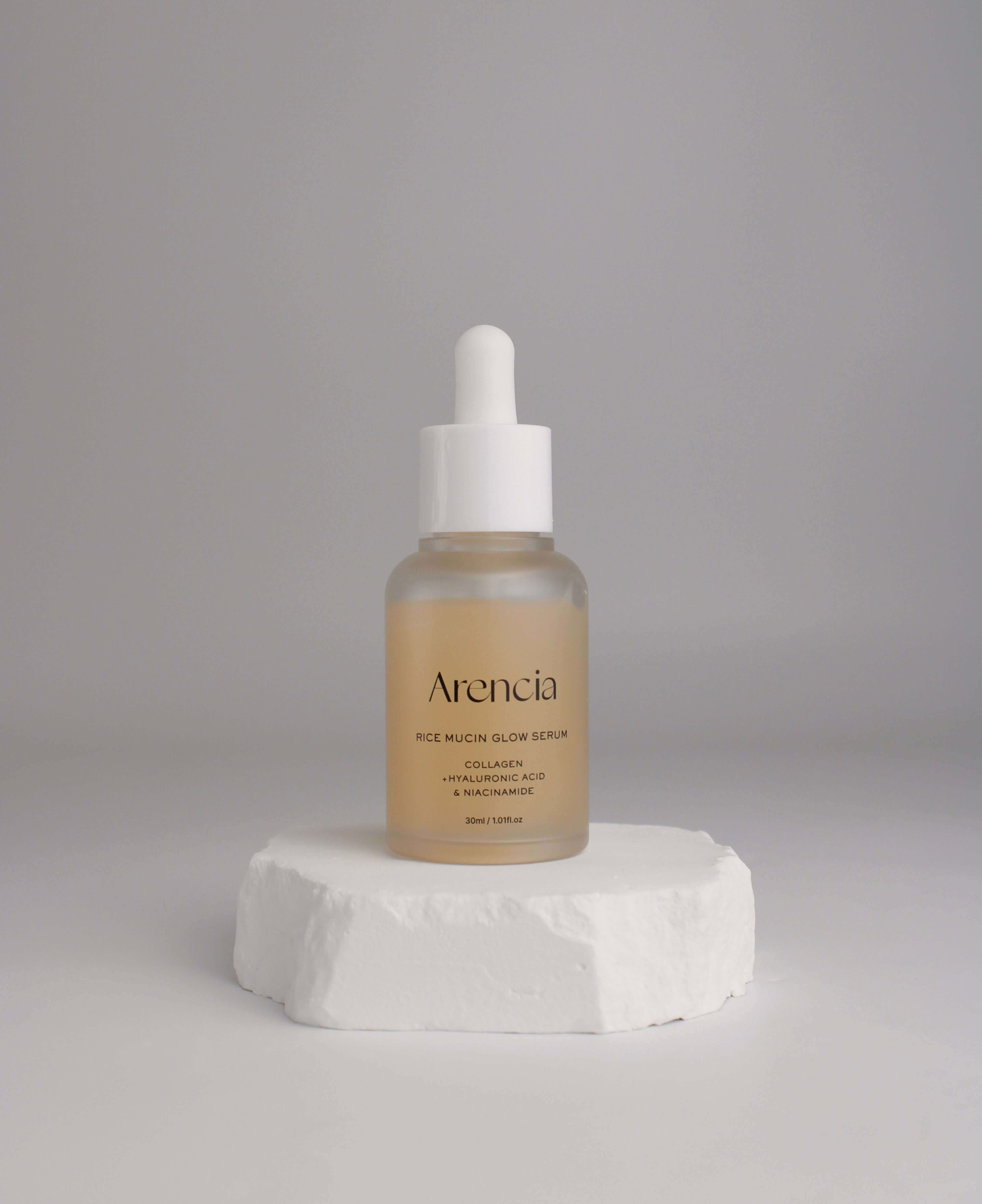 Sérum Arencia à la mucine de riz, soin hydratant et éclat pour le visage