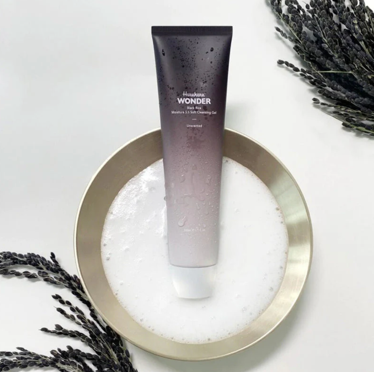 Haruharu Wonder Black Rice Soft Cleansing Gel – Gel nettoyant coréen doux au riz noir pH 5.5