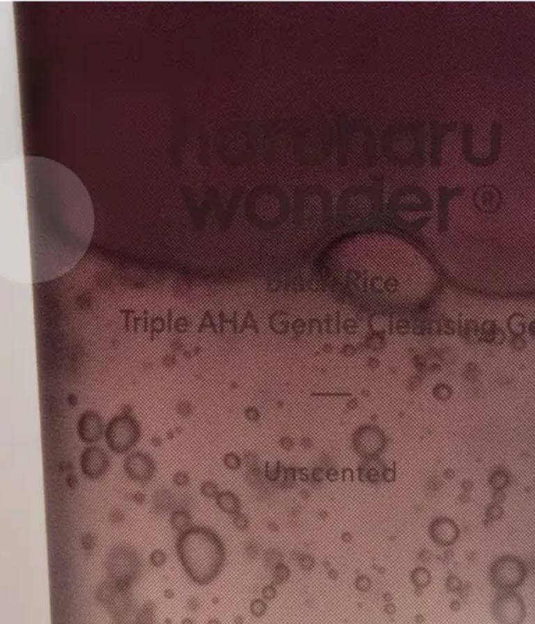 Haruharu Wonder Black Rice Triple AHA Gentle Cleansing Gel – Gel nettoyant exfoliant coréen au riz noir