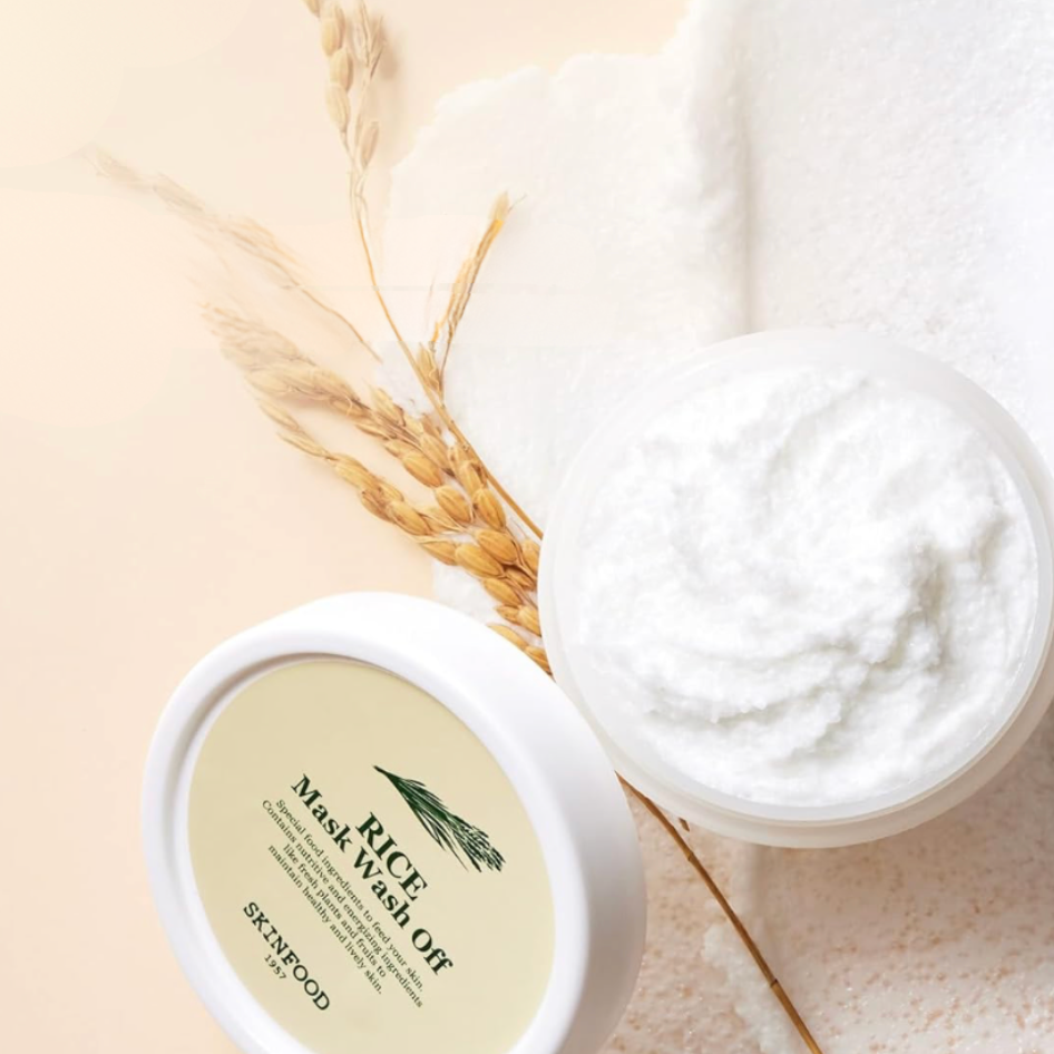 Skinfood Rice Mask Wash Off 120g – Masque visage coréen éclat au riz