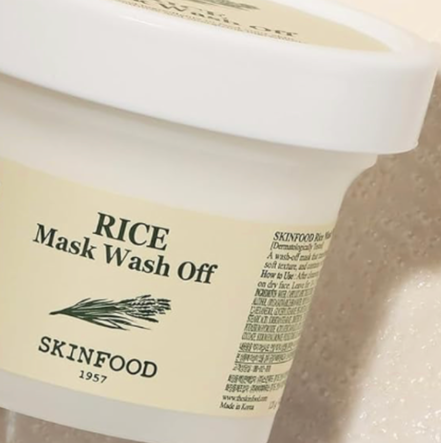 Skinfood Rice Mask Wash Off 120g – Masque visage coréen éclat au riz