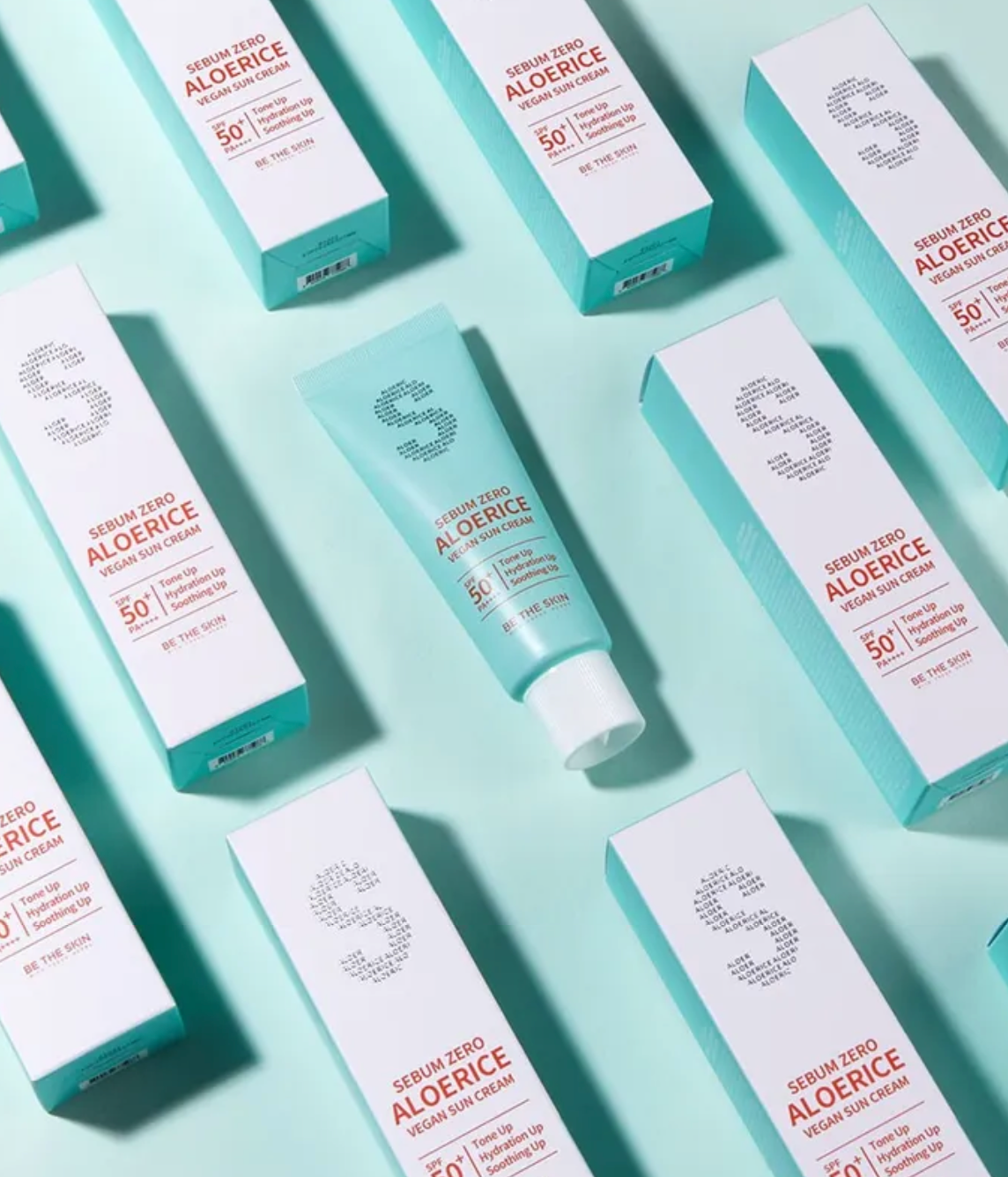 Be The Skin Aloe Rice Sunscreen SPF50 – Crème solaire hydratante au riz