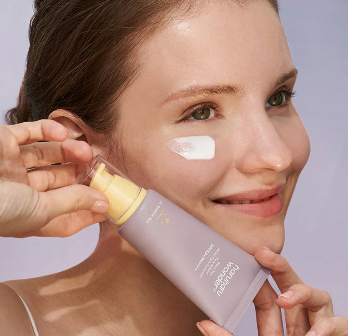 Haruharu Wonder Black Rice Pure Mineral Relief SPF50 – Crème solaire minérale au riz noir