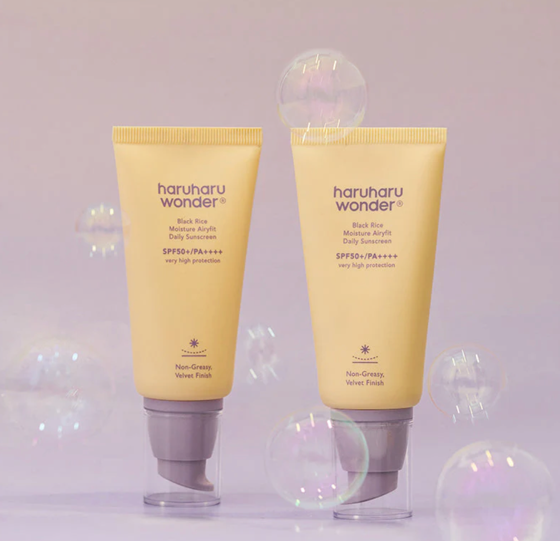 Haruharu Wonder Black Rice Airyfit SPF50 – Crème solaire coréenne légère au riz noir