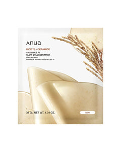 Anua Rice 70 Collagen Glow Mask – Masques repulpants et éclat au riz et collagène (4pcs)