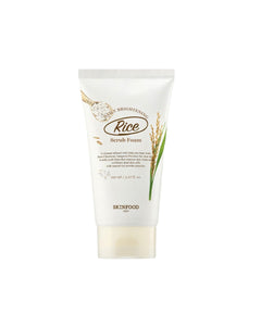 Skinfood Rice Brightening Scrub Foam – Nettoyant exfoliant illuminateur coréen au riz